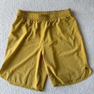 La Sportiva Sudden Running Shorts Mens XS Savana Yellow Recycled Lightweight